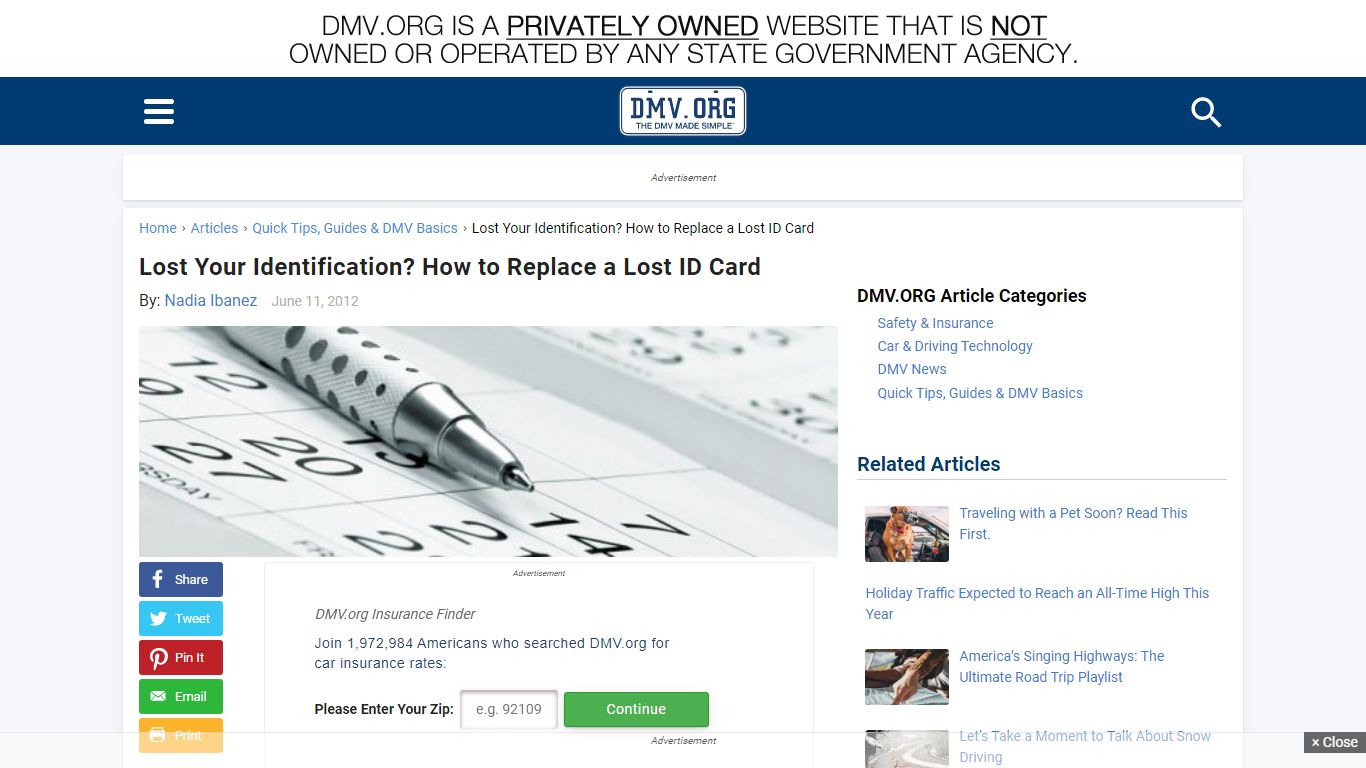 Lost Your Identification? How to Replace a Lost ID Card - DMV.ORG Articles